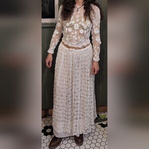 Antique Irish Lace Top and Skirt